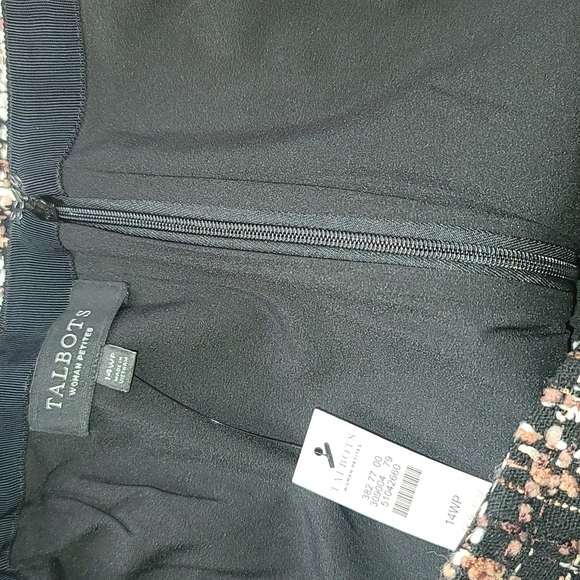 Talbots Multi Colored Tweed Wool Skirt NWT - Picture 7 of 8